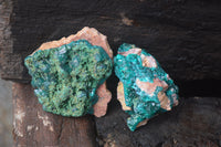 Natural Dioptase On Dolomite Specimens x 6 From Likasi, Congo