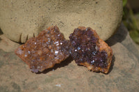 Natural Amethystos Amethyst Clusters x 20 From Kwaggafontein, South Africa