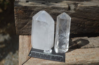 Polished Clear Quartz Crystals x 3 From Madagascar