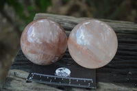 Polished Red Hematoid Quartz Spheres x 4 From Madagascar