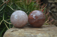 Polished Red Hematoid Quartz Spheres x 4 From Madagascar