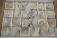 Natural Etched Blue Chalcedony Specimens x 24 From Nsanje, Malawi