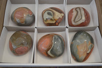 Polished On One Side Polychrome Jasper x 6 From Mahajanga, Madagascar