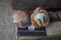 Polished On One Side Polychrome Jasper x 6 From Mahajanga, Madagascar