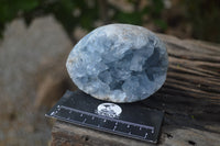 Polished Celestite Egg Geodes x 6 From Madagascar