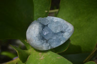 Polished Celestite Egg Geodes x 6 From Madagascar