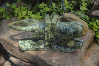 Hand Made Leopard Stone Book Ends x 1 From Zimbabwe