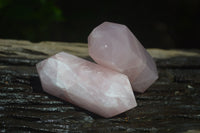 Polished Double Terminated Rose Quartz Points x 6 From Ambatondrazaka, Madagascar