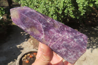 Polished Lepidolite Points x 3 From Madagascar