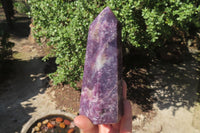 Polished Lepidolite Points x 3 From Madagascar