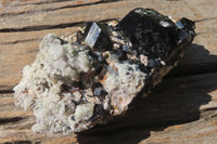 Natural Hyalite Opal Coated Black Tourmaline Specimen x 1 From Namibia