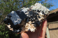 Natural Hyalite Opal Coated Black Tourmaline Specimen x 1 From Namibia