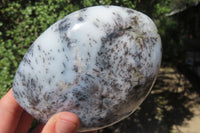 Polished Dendritic Opal Standing Free Forms x 3 From Madagascar