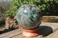 Polished Rare Emerald Mica In Matrix Sphere x 1 From Mutoko, Zimbabwe