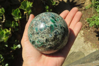 Polished Rare Emerald Mica In Matrix Sphere x 1 From Mutoko, Zimbabwe