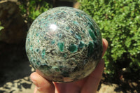 Polished Rare Emerald Mica In Matrix Sphere x 1 From Mutoko, Zimbabwe