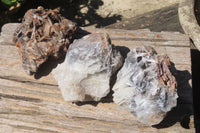 Natural Bladed Barite Specimens x 3 From Congo