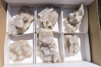 Natural Drusy Mountain Quartz Specimens x 6 From Alberts Mountain, Lesotho