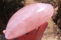 Polished Rose Quartz Gemstone Heart x 1 From Madagascar