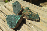 Natural Crystalline Malachite Specimens x 12 From Congo