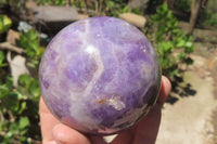 Polished Chevron Amethyst Spheres x 3 From Madagascar