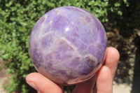 Polished Chevron Amethyst Spheres x 3 From Madagascar