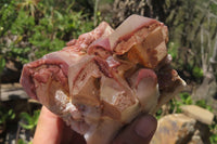 Natural Red Hematoid Quartz Clusters x 2 From Karoi, Zimbabwe