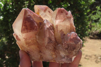 Natural Red Hematoid Quartz Clusters x 2 From Karoi, Zimbabwe