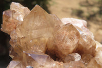 Natural Smokey Phantom Quartz Cluster x 1 From Luena, Congo