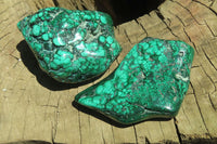 Polished Flower Banded Malachite Free Forms x 6 From Congo