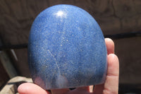 Polished Lazulite Standing Free Forms x 2 From Madagascar