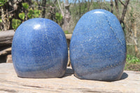 Polished Lazulite Standing Free Forms x 2 From Madagascar