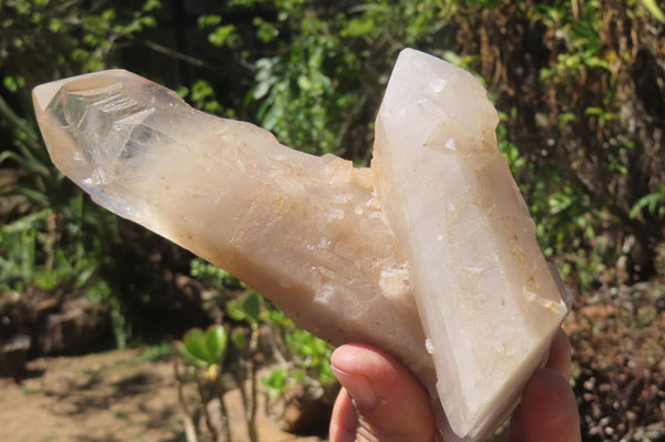 Polished Partially Quartz Crystals x 2 From Angola