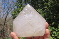 Polished White Quartz Crystals x 2 From Angola