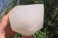 Polished White Quartz Crystals x 2 From Angola