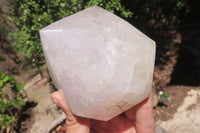 Polished White Quartz Crystals x 2 From Angola