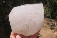 Polished White Quartz Crystals x 2 From Angola