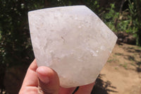 Polished White Quartz Crystals x 2 From Angola