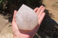 Polished White Quartz Crystals x 2 From Angola