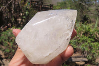 Polished White Quartz Crystals x 2 From Angola