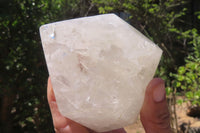 Polished White Quartz Crystals x 2 From Angola