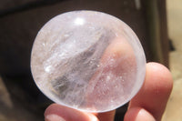 Polished Clear Quartz Palm Stones x 24 From Madagascar