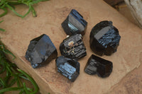 Natural Schorl Black Tourmaline Specimens x 6 From Erongo, Namibia