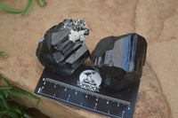 Natural Schorl Black Tourmaline Specimens x 6 From Erongo, Namibia