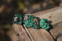 Natural Ball Malachite On Matrix Specimens x 8 From Kambove, Congo