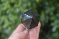 Polished Black Basalt Point-Prisms x 12 From Antsirabe, Madagascar