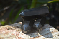 Polished Black Basalt Point-Prisms x 12 From Antsirabe, Madagascar