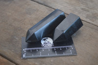 Polished Black Basalt Point-Prisms x 12 From Antsirabe, Madagascar