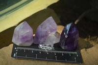 Polished Smokey Amethyst Window Quartz Points x 20 From Akansobe, Madagascar