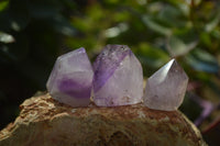 Polished Smokey Amethyst Window Quartz Points x 20 From Akansobe, Madagascar